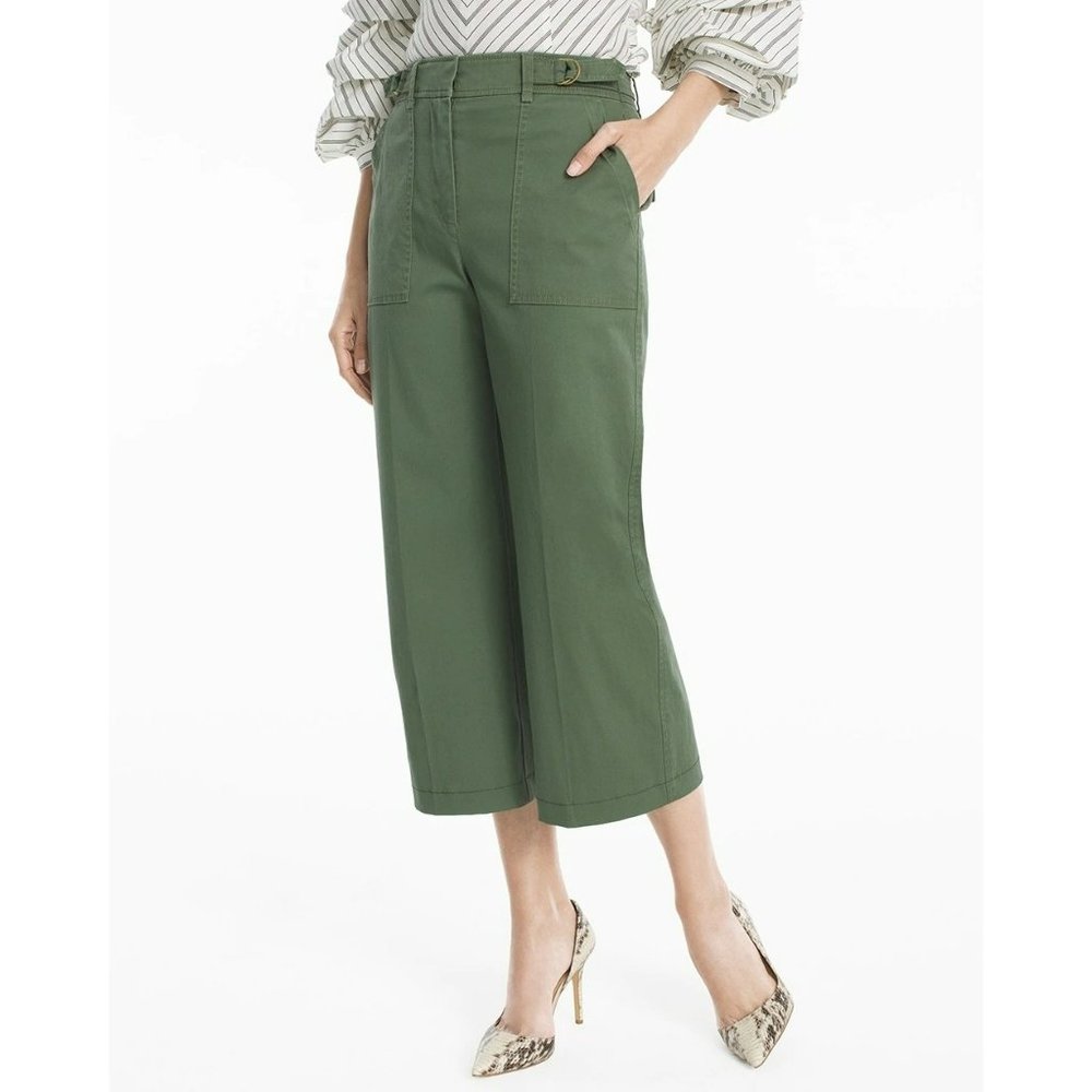White House Black Market Wide Leg Crop Pants NWT Size 10